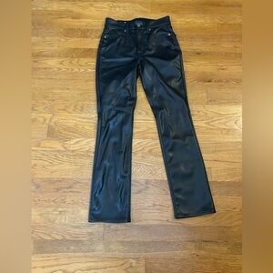 GAP Vintage Slim High Rise Pants - Black Faux Leather Slim High Rise 00